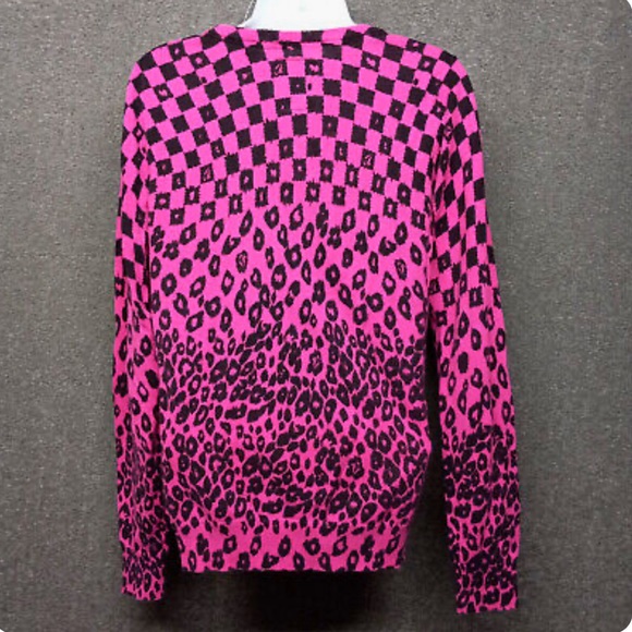 Volcom Checkerboard Leopard V Neck Moments Sweater - Picture 2 of 6